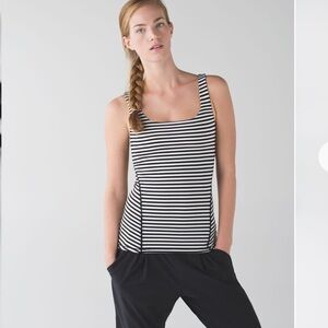 Lululemon Amala Tank size: 6 black and white stripe